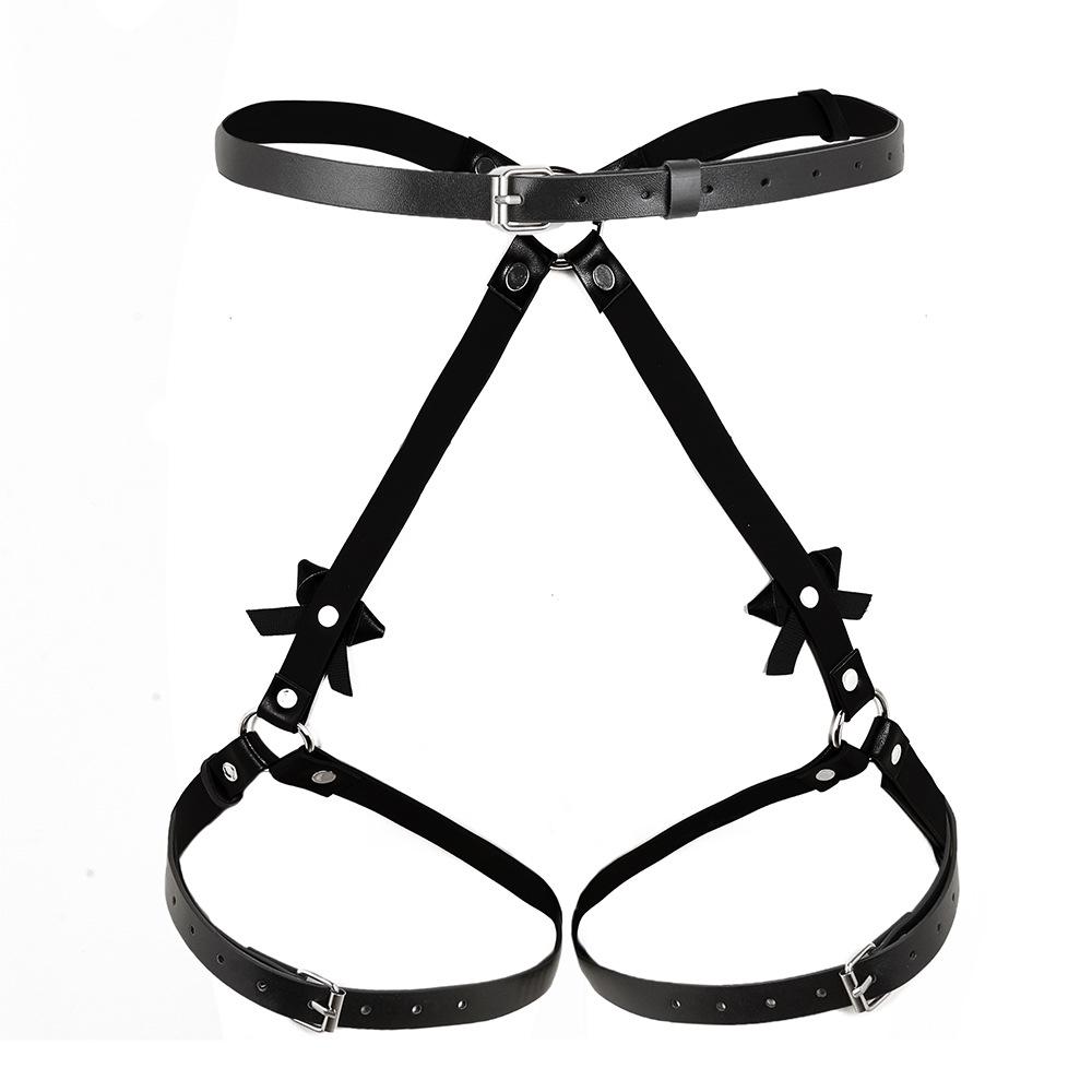 Leather Waist Chain Belt - Versatile Erotic Accessory for Women, Sexy Hollow-Out Decoration & Restraint Corset