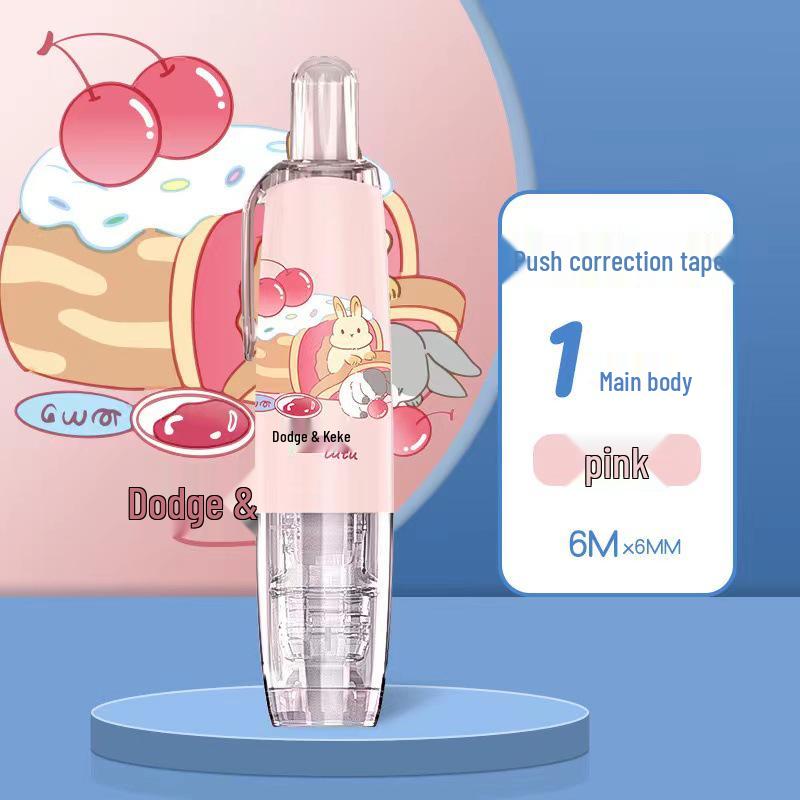 360° Rotating Correction Tape with Press-Type Replaceable Core for Students