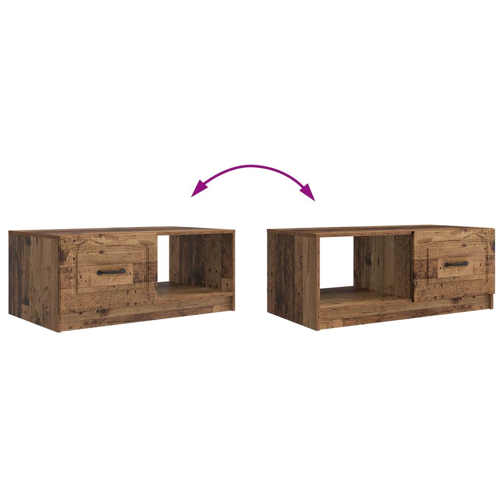Vintage Coffee Table Made of Reclaimed Wood 90 x 50 x 37 cm Engineered Wood
