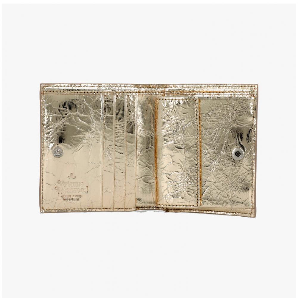 Vivienne Westwood Metallic Crinkle Wallet 51150030w L00a7 R401