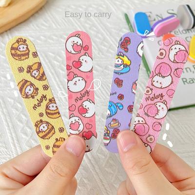 Cute Cartoon Mini Nail Files Portable Multi-functional Nail Polishing File Nail Shop Professional Durable Precise Manicure Tools