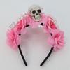 Exaggerated Skull Head Headband Halloween Decor Gothic Flower Hairband  Haunted House