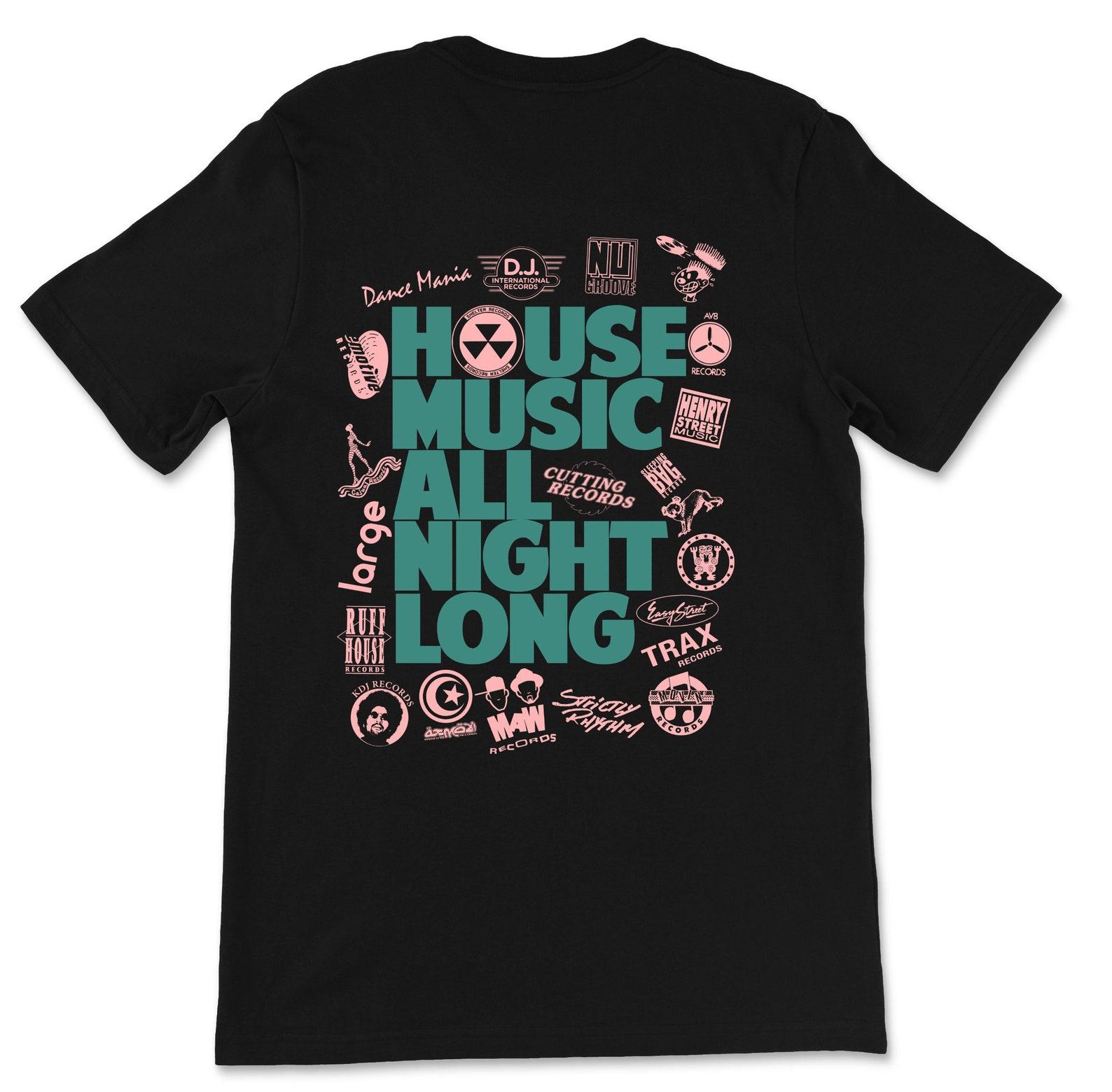 House Music T-Shirt - Dedication - Record Labels - 90s - 80 s - Chicago - Detroit - New York City - Pioneer - larry levan dj disco funk soul M