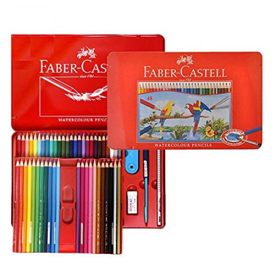 

Faber-Castell Watercolor Pencils 48 Colors Red Tin