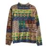 Johnature Women Vintage Knitted Cotton Pullover Sweaters Long Sleeve Mock Neck Loose Casual Clothes Autumn Women Sweaters