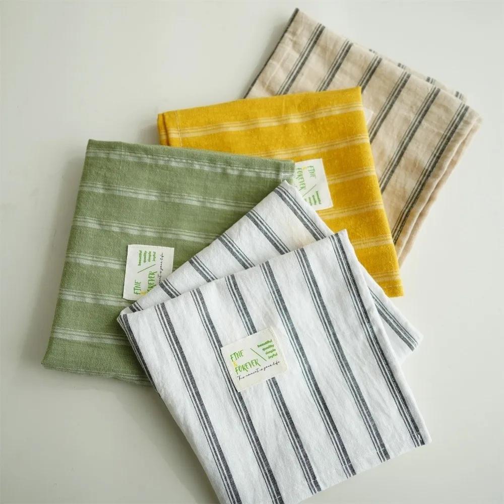 New Japanese Retro Stripe Tablecloth Placemats Food Posing Home Decoration Accessories Mat Background Cloth Insulation Pad