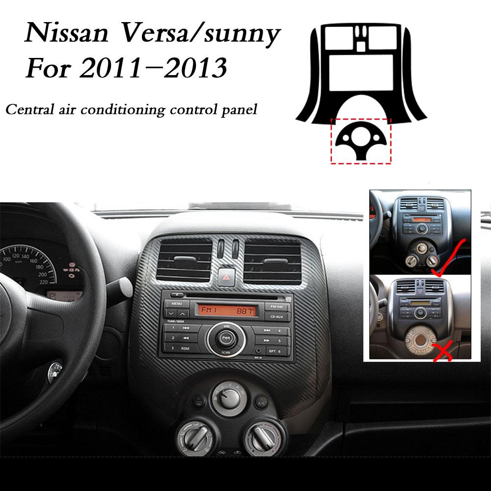 Car-Styling 3D/5D Carbon Fiber Car Interior Center Console Color Change Molding Sticker Decals For Nissan Versa Sunny 2011-2016