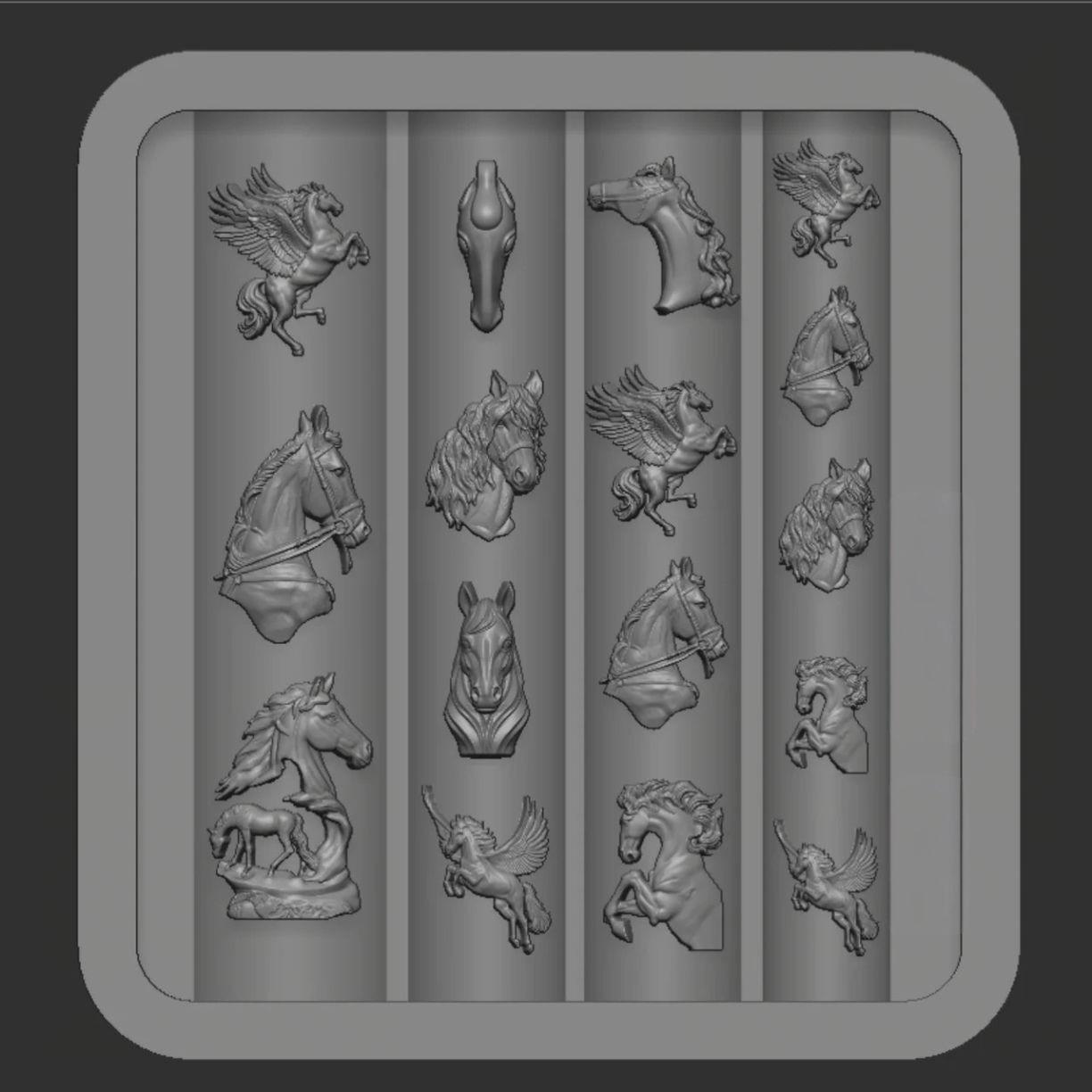 

Thousand Mile Chasing Wind 3D Horse Head Nail Art Silicone Mold - High Transparency Wearable Decoration