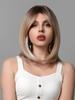 BLONDE UNICORN Perruque Bob synthétique courte et lisse avec frange, cheveux naturels quotidiens pour femmes, résistants à la chaleur, marron, blond, ombré, Cosplay, fête