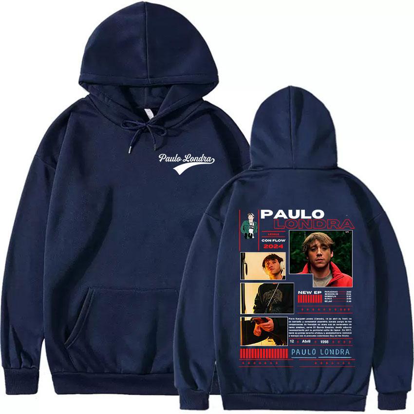 Rapper Paulo Londra Album 2025 Grafischer Hoody Herren Mode Übergroße Kleidung Sweatshirt Hip Hop Gothic Pullover Hoodie Streetwear