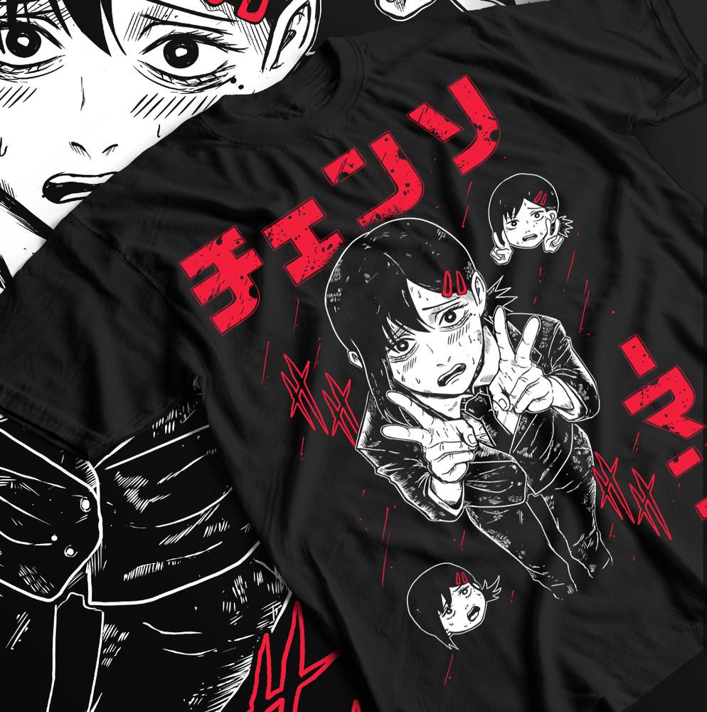 

Футболка Кобэни Дэнджи Макима Почита Человек-бензопила Толстовка Свитер Рубашка Мягкая футболка 2XL