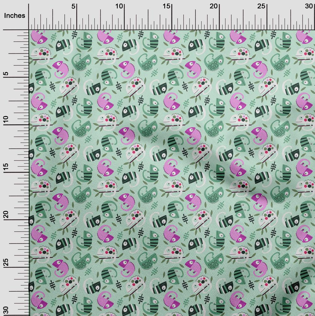 oneOone Cotton Flex Amethyst Fabric Kids Animal Sewing Fabric by The Yard Printed DIY Clothing Sewing Supplies 40 Inch