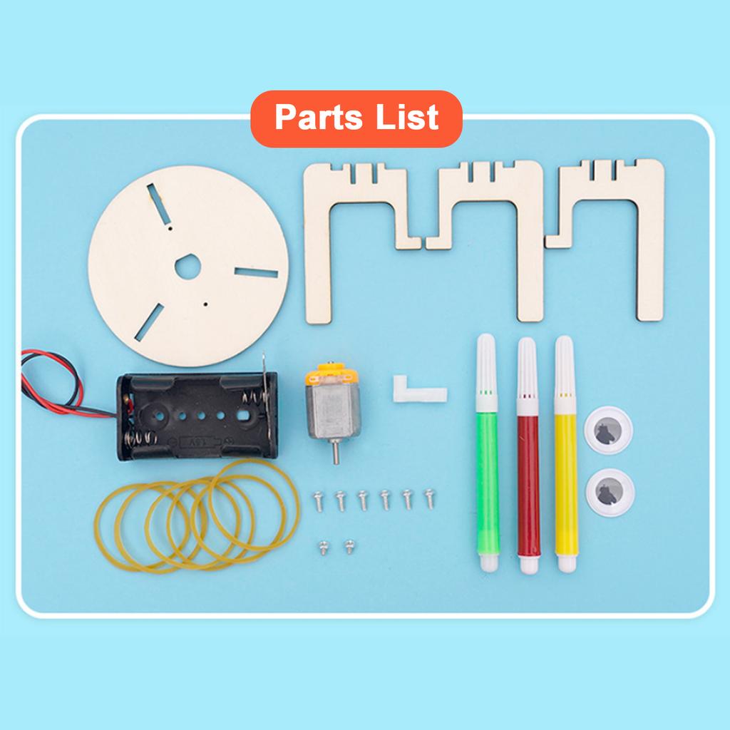 DIY Electric Vibration Graffiti Robot STEM Science Experiment Toy Kids Handmade Assembly Educational Creative Novelty Kit