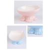 Cat Ceramic Pet Bowl Oblique Mouth Feeding High Foot Protection Cervical Spine Color Inclined Ceramic Cat Bowl Pet Supplies, 1Pc
