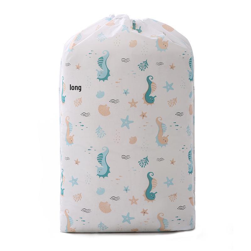 Large Capacity Duvet Storage Bag with Drawstring, Foldable, Dustproof, and Moistureproof for Clothes and Quilts