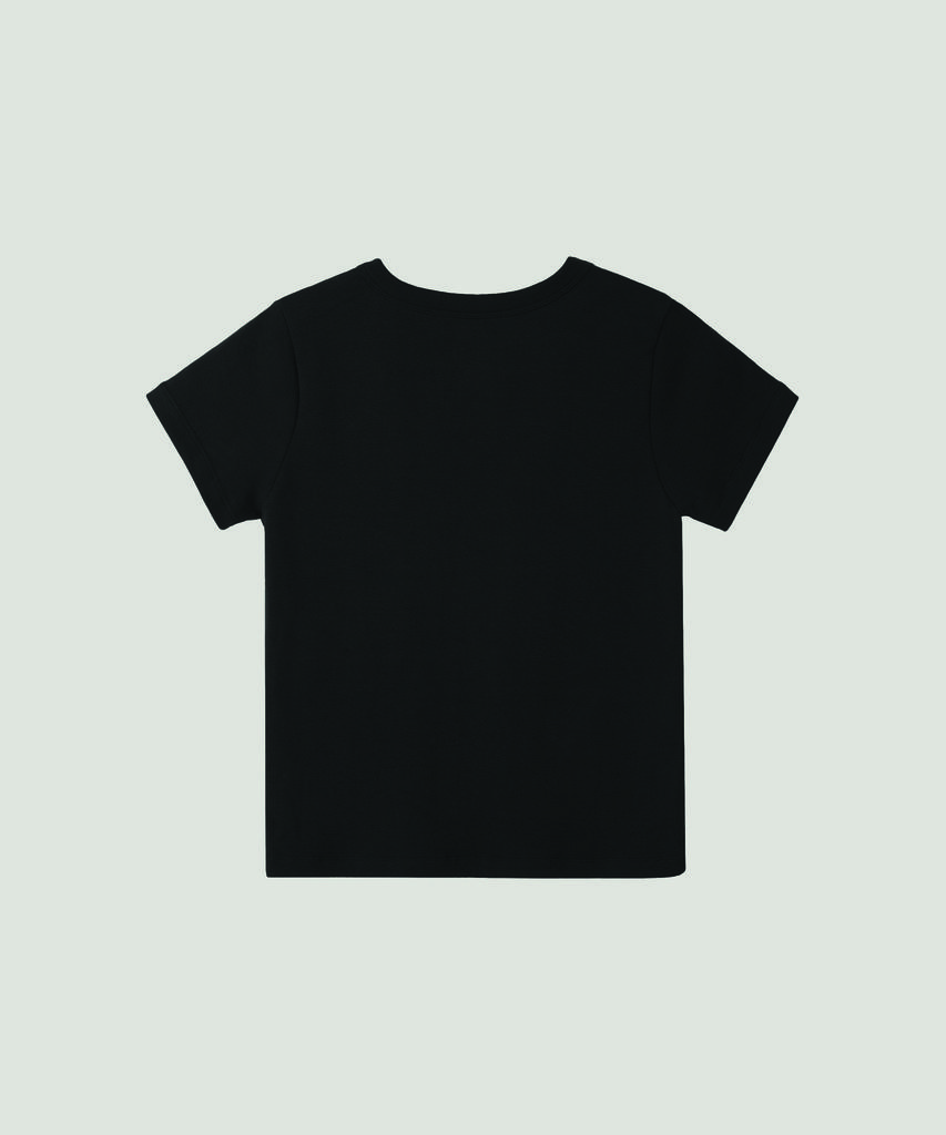 Poeteuseoul Basic Round T-Shirts_Black