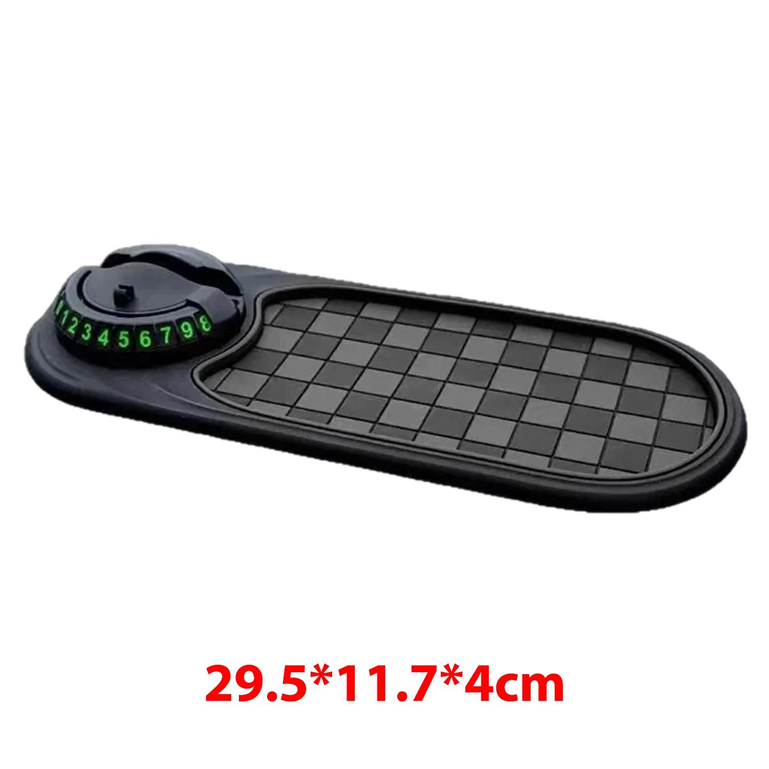 3 in 1 Car Phone Holder Mount with Parking Number Sign Anti-Slip Dashboard Pad Universal Air Vent/Windshield Car Accessories