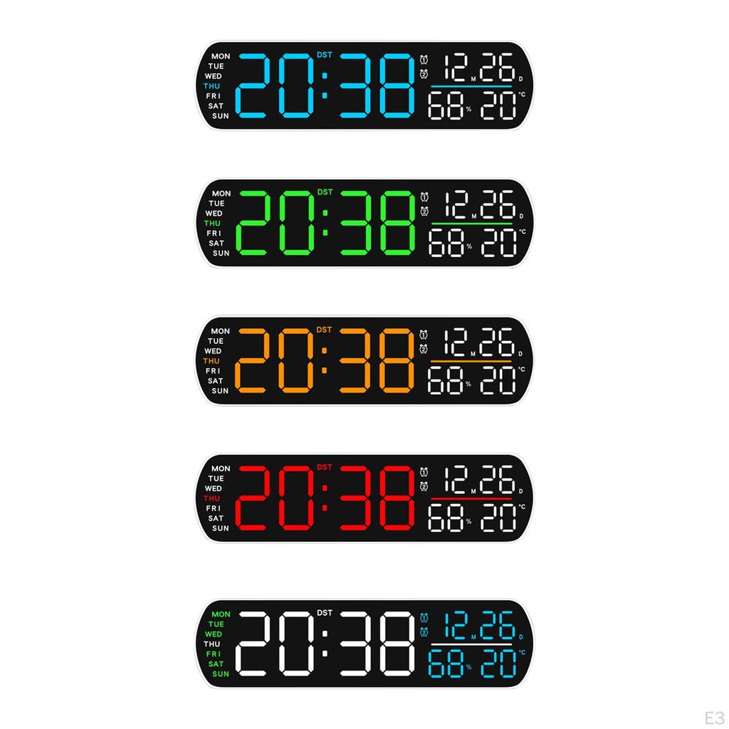 Digital Alarm Clock Desk Clocks Multifunctional Practical Modern LED Display for Table