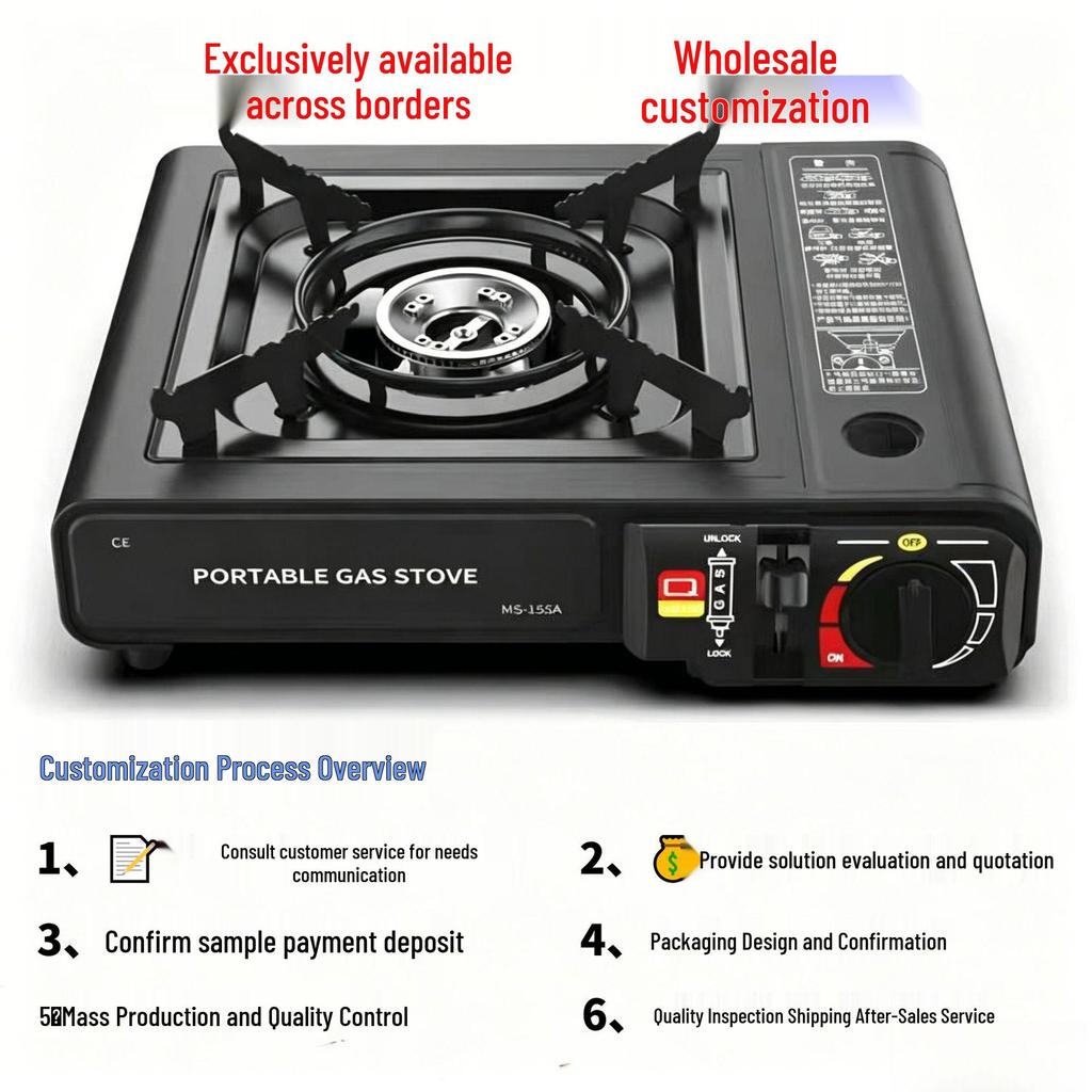 Portable Outdoor Butane Gas Camping Stove & Cookware Set for BBQ and Hot Pot