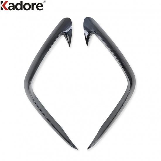 Front Fog Light Lamp Eyebrow Cover Trim For Hyundai Tucson NX4 -2024 Carbon Fiber Car Foglight Eyelid Strip Accessories