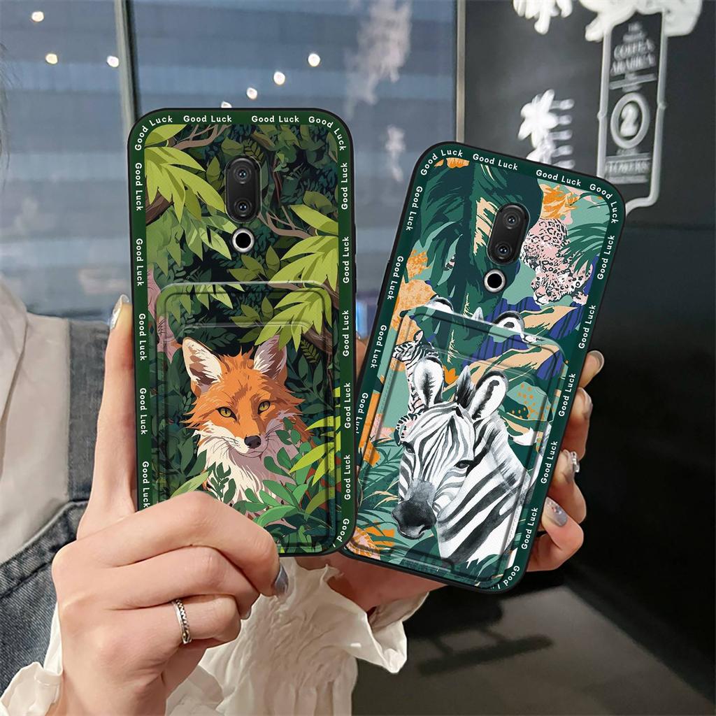Cute Card Bag Phone Case For Meizu 15/15 Lite Fashion Design Dirt-resistant Soft Case Card Slot Cartoon Protective TPU
