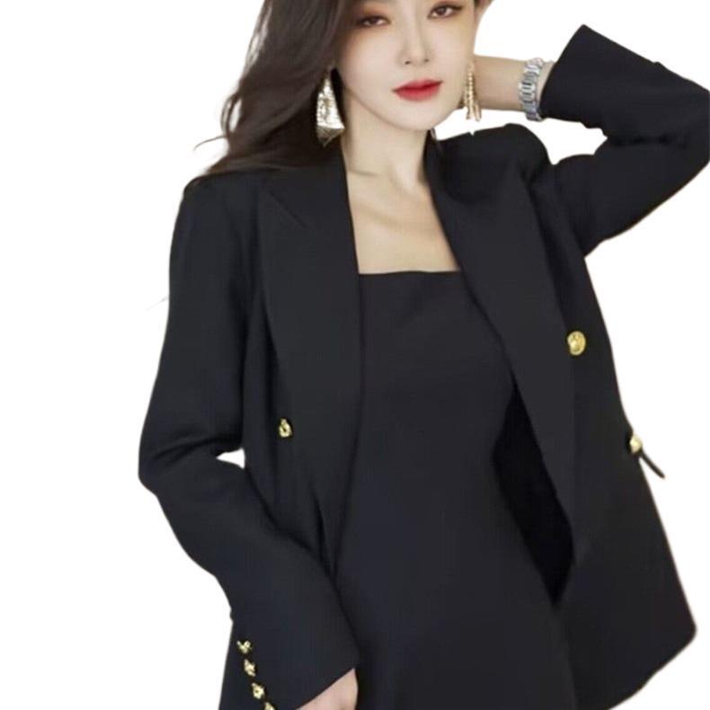 2026 Spring Slim Fit Elegant Solid Color Two-Piece Suit with Camisole Dress