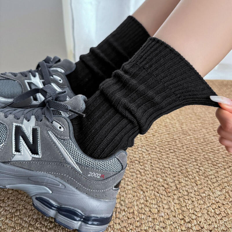 Ballet Loose Fit Long Compression-Free Knit Daily Socks R277