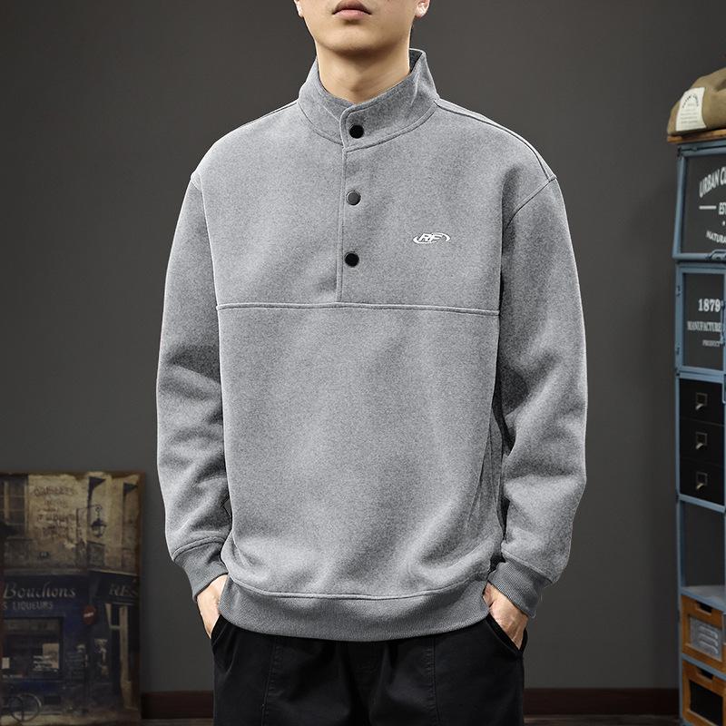 

Men s Trendy Half-Open POLO Collar Hoodie - 2025 Spring/Autumn Collection M suitable for 100-130 lbs