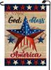 4th of July Patriotic Garden Ag 12 X 18 Inch Vertical Double Sided for Outside God Bless America Blue Red Star Independenc EEZ