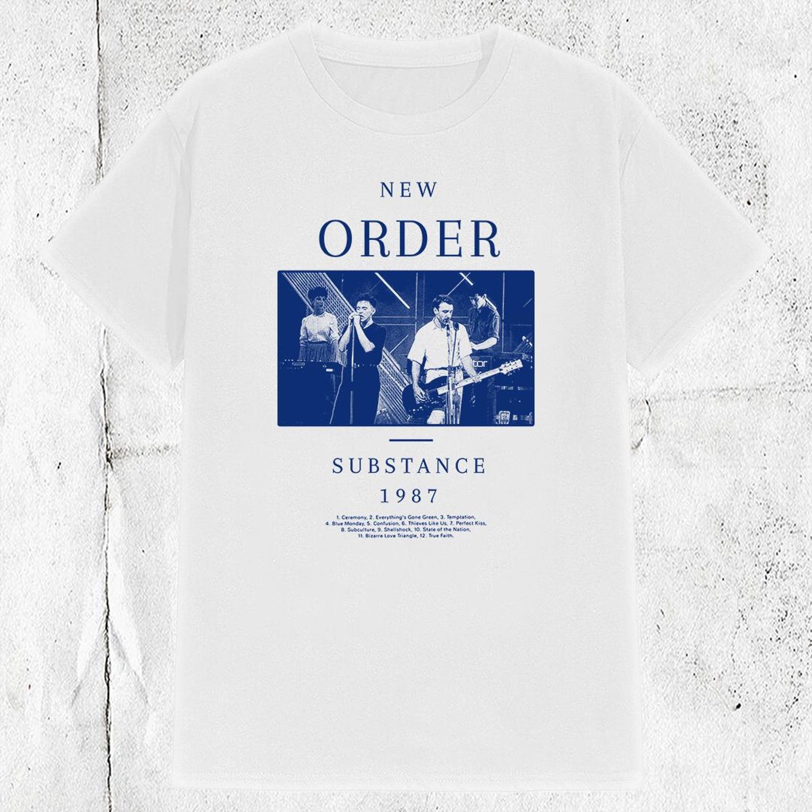 Vintage 80s New Order Band Substance 1987 T shirt 4XL
