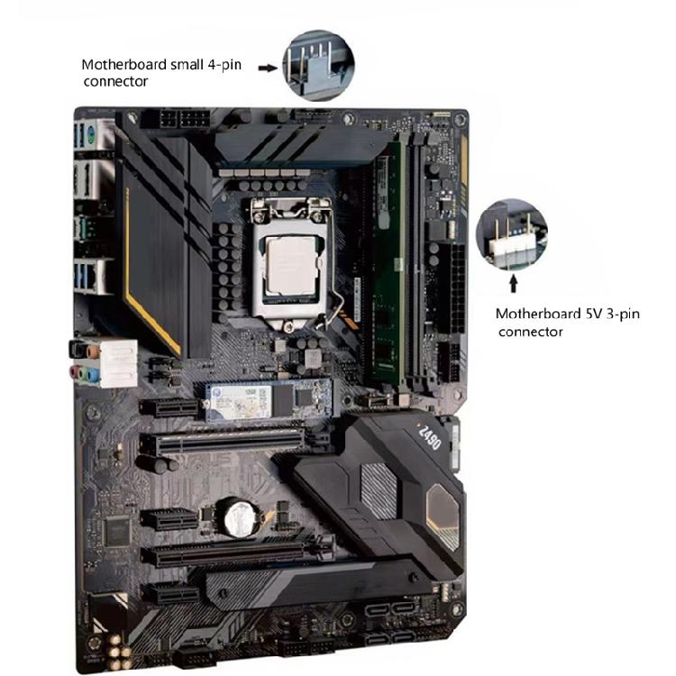 PC Computer Chassis Cooling Fan Low Noise Energy ARGB 5V 3Pin For PC Gaming Console Cooling Fan Heat Dissipation