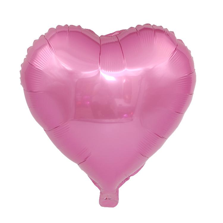 18-inch Heart-shaped Love Aluminum Film Balloons for Wedding and Party Decorations