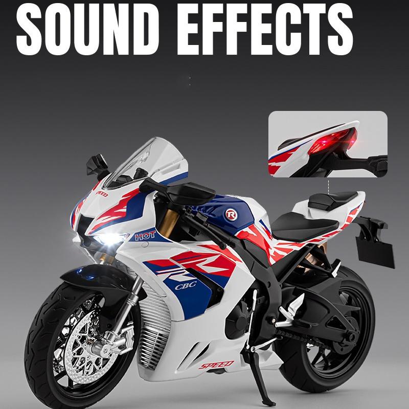 1/9 Honda CBR1000RR-R Alloy Motorcycle Model Diecast Metal Sound and Light Children Birthday Toy Car Motorcycle GIfts