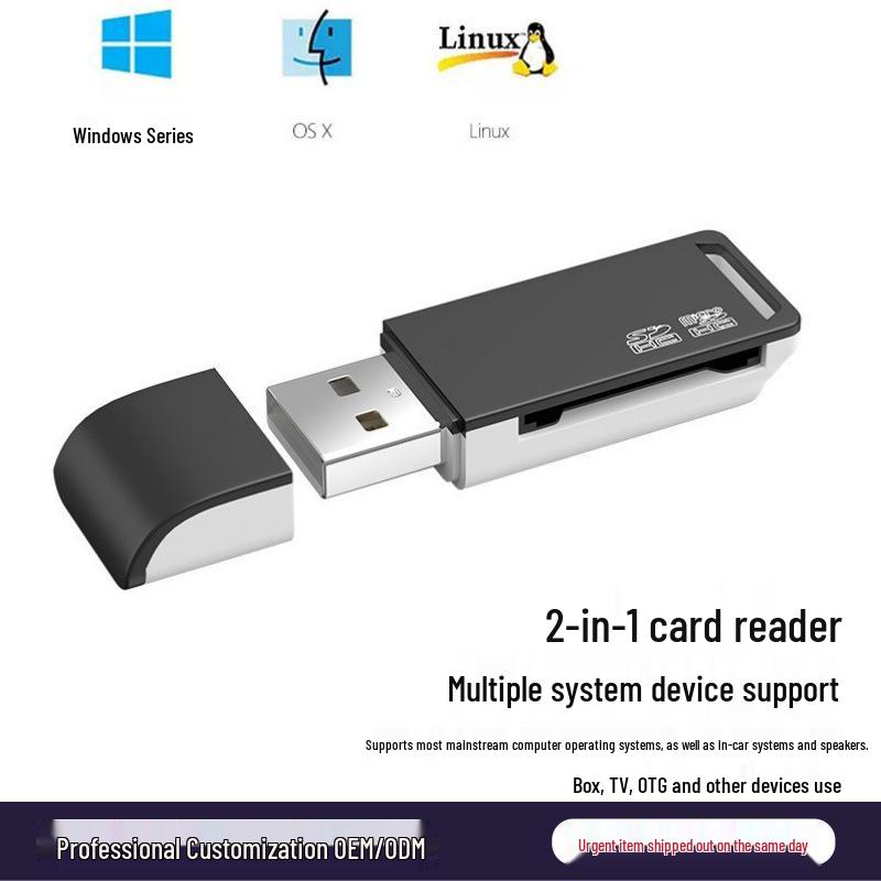 High-Speed Car-Mounted Multi-Card Reader: TF, SD, MS & Camera Memory Cards 