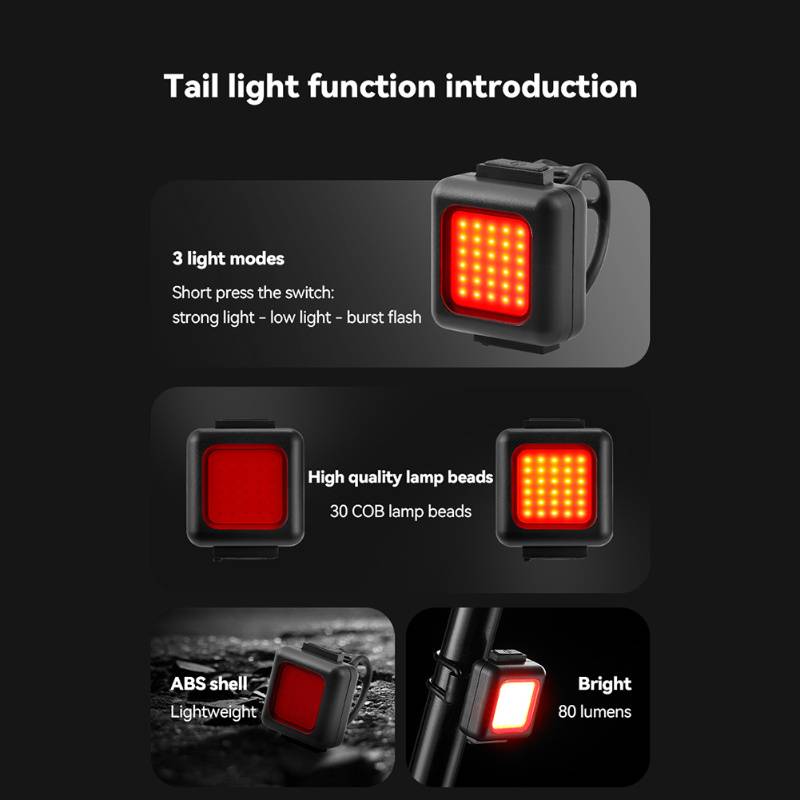 2 PCs Mini Mountain Bike Light Multifunctional Strong Light Bicycle Front Light Outdoor Backpack Buckle Light Bicycle Flashlight