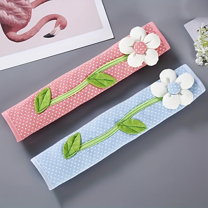 2Pcs Flower Refrigerator Handle Dust Cover, Cute Refrigerator Handle Protective Cover