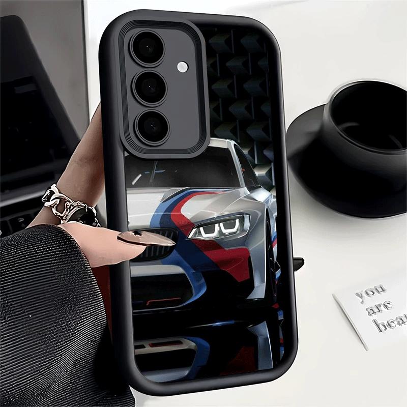 Handyhülle für Samsung Galaxy A17 A16 A15 A14 A13 Blau Rot Auto für B-Bmwes A56 A36 A26 A55 A35 A25 A54 A34 A24 A53 A33 A23 A07 A