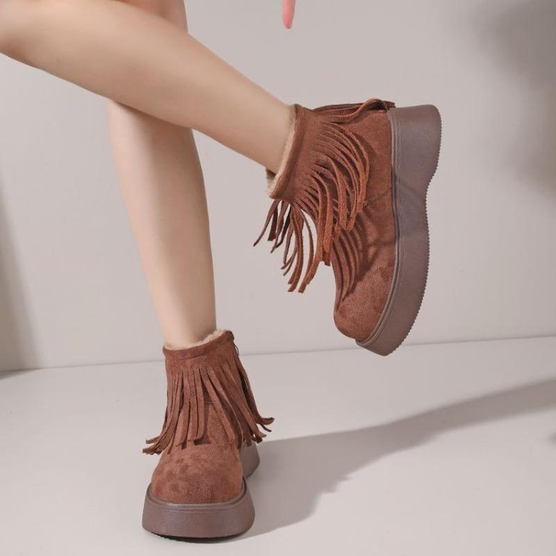 Retro Shoes, Height-increasing Boots, Women's Autumn and Winter New Style Versatile Soft-soled Ankle Boots