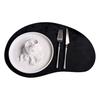 Heat Insulation Placemats, Cashew Nut Shape Pad for Dining Table, Double Side Faux Leather Table Mat for Plates, Nordic Kitchen Decor