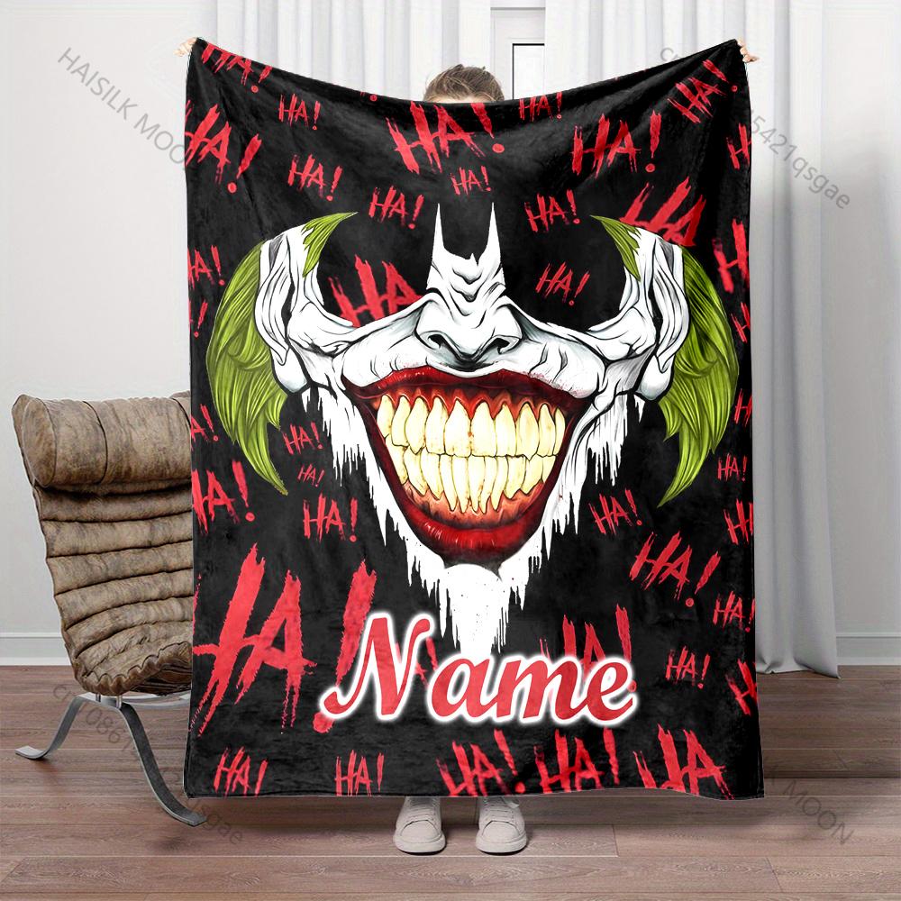 17 Style Custom Name Blanket Joker Movie Printed Blanket Soft And Warm Bedding For Bed Sofa Outdoor Travel Cover Blanket Gifts