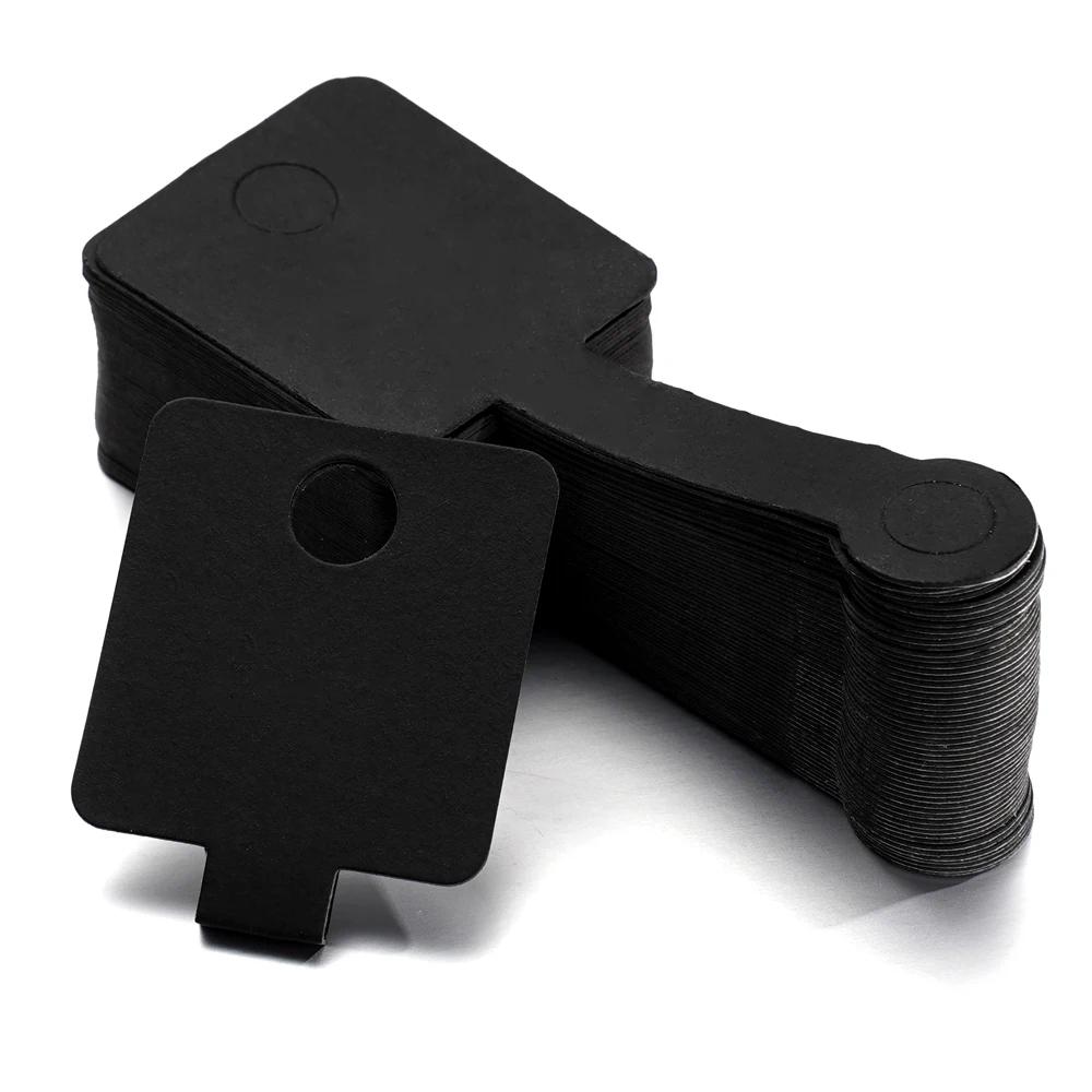 50 szt./partia 4x10 cm Samoprzylepny papier kraftowy Kartka Bransoletka Naszyjnik Wisząca Składana Kartka do DIY Etykiety ekspozycyjne na biżuterię Materiały