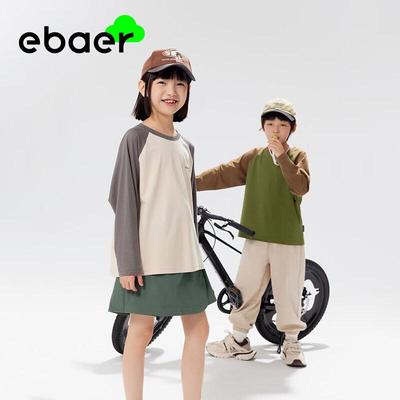EBAER Kids' Soft Raglan Sleeve Cotton Blend T-Shirt