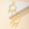 European & American Style Fashion Cross Earrings: Bold, Geometric Circle Studs for Women