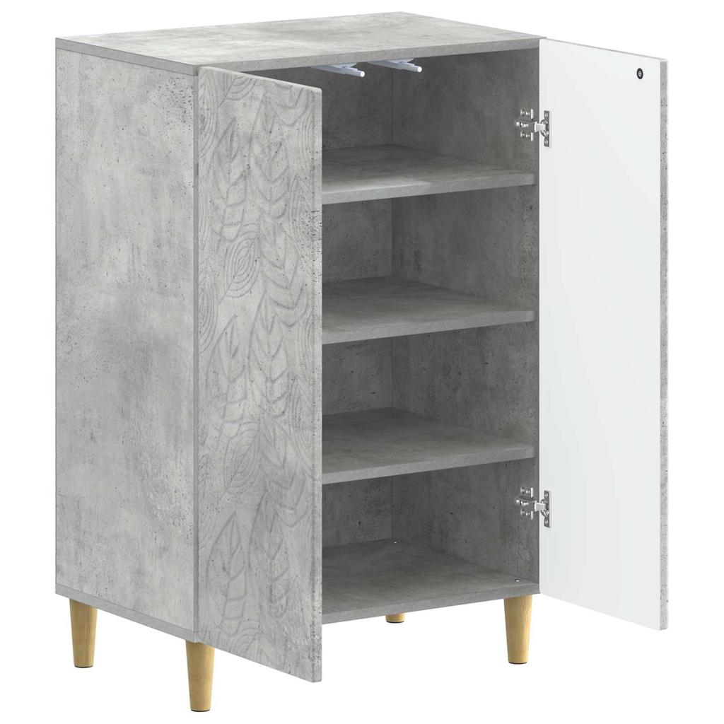 Shoe Cabinet DELFT 59.5 x 39.5 x 90 cm Engineered Wood Concrete Grey