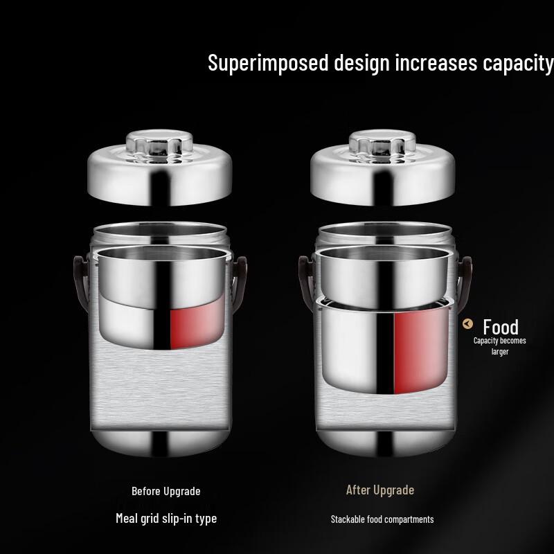 GOLDEN KEY Vacuum Insulated Stainless Steel Lunch Box