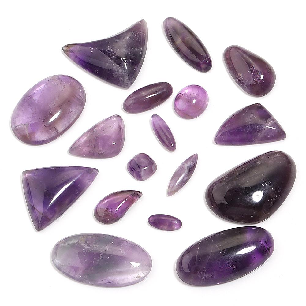 2-5 Stück/Los Natürliche Steinkabochonen Unregelmäßig Oval Quadrat Wassertropfenförmig Amethyst-Kabochon Für DIY Ringe Halsketten Zubehör