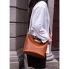 Top layer tree paste vegetable tanned cowhide women's portable shoulder messenger bag handmade retro literary leather women's bag