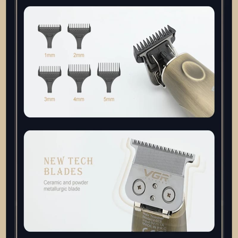 New Hair Salon Hair Clipper Barber Shop Dedicated Rechargeable High-power Stainless Steel Waterproof Men's Professional Electric Hair Clipper