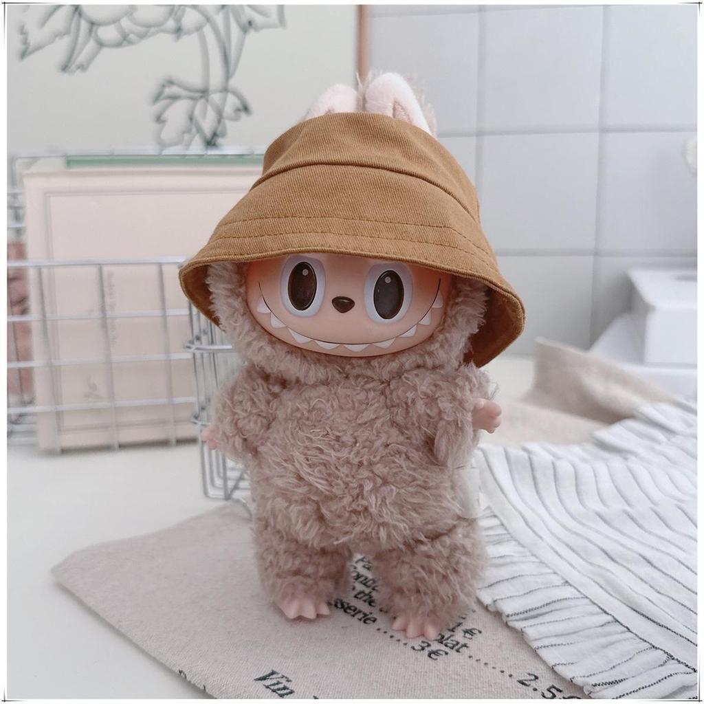 10cm & 17cm Cotton Doll Clothes Replacement Set: Overalls & T-Shirt