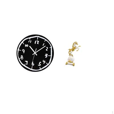 Acrylic Horse Wall Clock Ornament Modern Silent Minimalist Art Decorative Animal Sculpture for